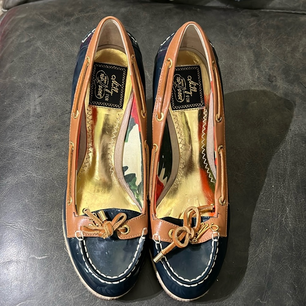 𝅺MILLY SPERRY TOP SIDER wedge shoes sz 7